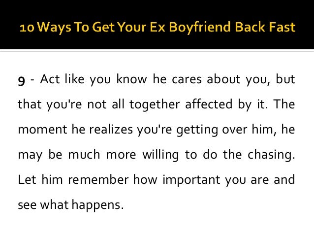 Your How ex get fast to over